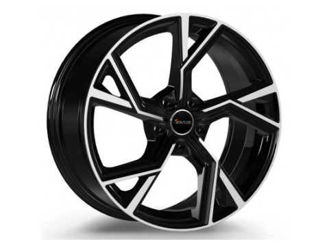 AF20 8,5x 19 +48 5x112 AVUS 57,1 BLACK POLISHED